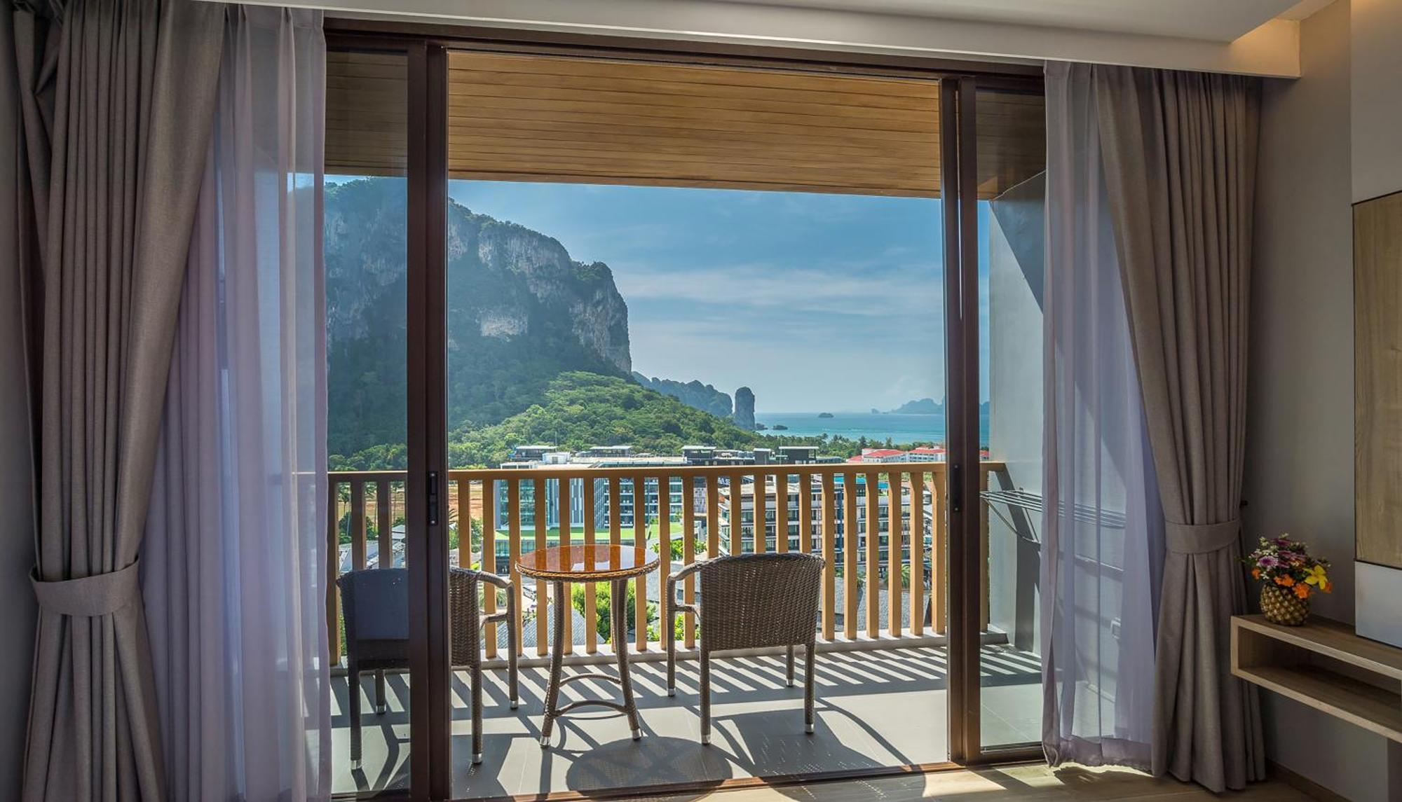 Suite mit Kingsize-Bett, Meerblick und Balkon