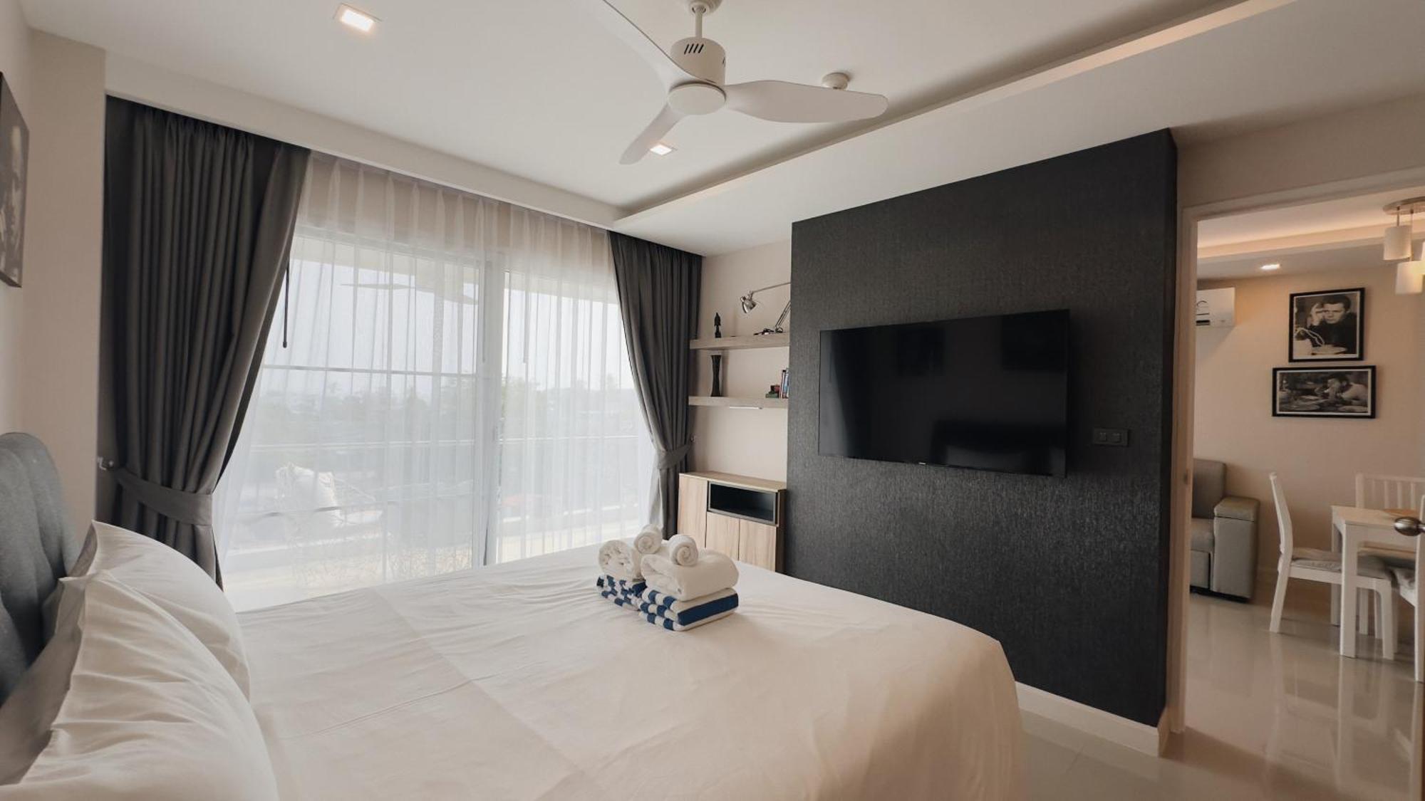 Apartment mit 1 Schlafzimmer, Balkon und Meerblick