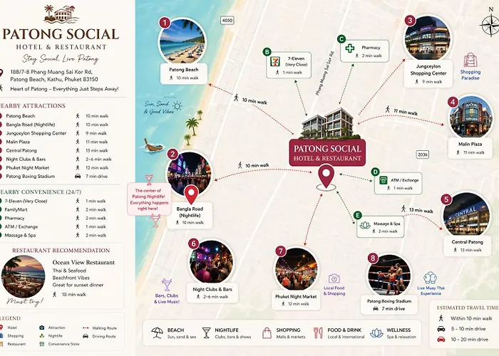 Patong Social Hotel & Restaurant, Patong Beach